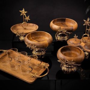 سرویس پنج تکه ستاره چوبی